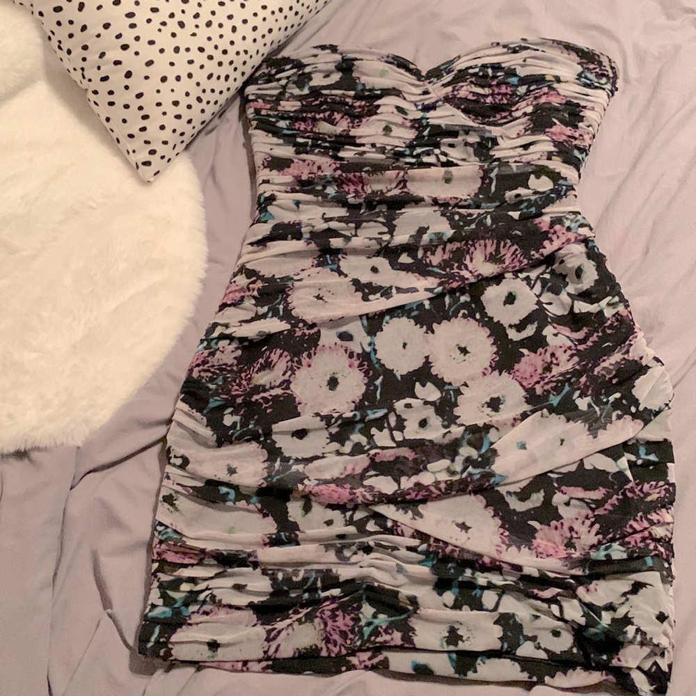 Ruched Strapless Dress